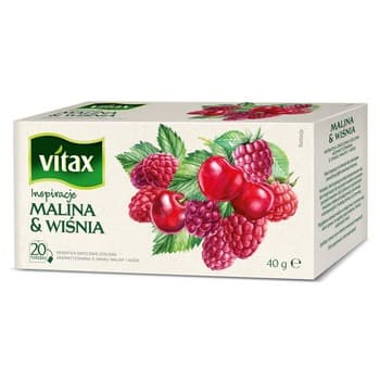 Herbata Vitax Inspiracje Malina&Wiśnia 20 torebek x 2g