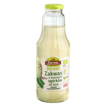 BIO-EKO ZAKWAS Z KISZONYCH OGÓRKÓW DO PICIA POLSKA 700ML FARMA ŚWIĘTOKRZYSKA