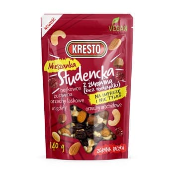 Kresto mieszanka studencka z żurawiną 140g