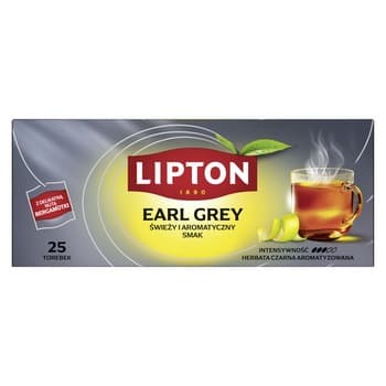LIPTON Earl Grey Classic herbata czarna 37,5 g (25 torebek)