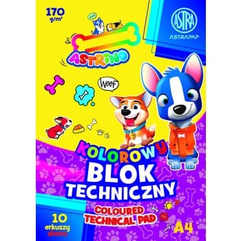 Astra Blok kolorowy barwiony w masie ASTRAPAP A4 170g 10 ark "Astrino"