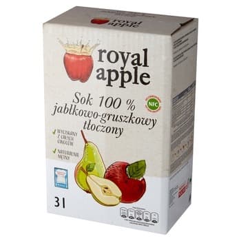 Sok Royal apple jabłkowo - gruszkowy 3L NFC pasteryzowany