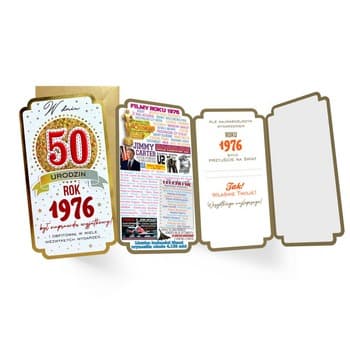 Karnet PM-451 Urodziny 50 (cyfry, roczniki) 2026