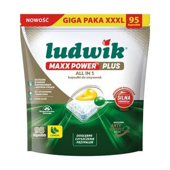 R- Ludwik Maxx Power Plus kapsułki do zmywarek 95 szt. lemon
