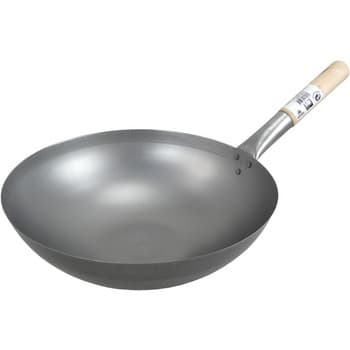Wok blaszany 35cm, spód zaokrąglony IMPORT