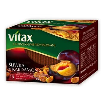 Vitax Herbatka owocowo-ziołowa śliwka & kardamon15 kopertek 30 g