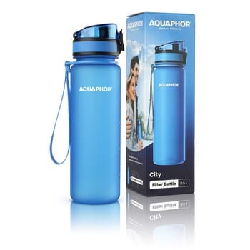 Butelka filtrująca Aquaphor CITY Tritan 0,5l kolor niebieski + wkład filtrujący