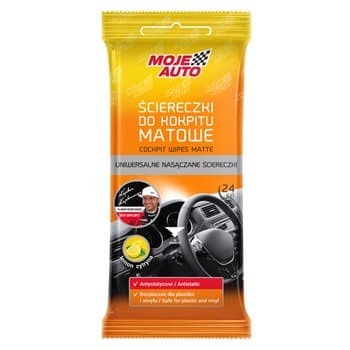 Nasączone ściereczki do kokpitu matowe 24szt Moje Auto