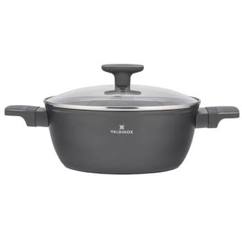 Garnek Valdinox Modern 24 cm 3,6 litra z pokrywą szklaną