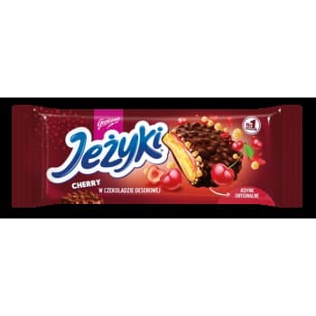 Jeżyki Cherry ciastka w czekoladzie deserowej 140 g