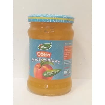 Dżem brzoskwiniowy o obniżonej zawartości cukrów 280g, ANNA