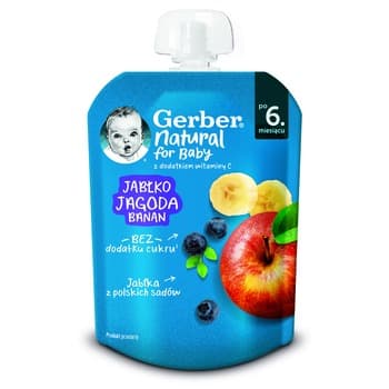 Gerber Deserek w tubce jabłko jagoda banan po 6 miesiącu 80g