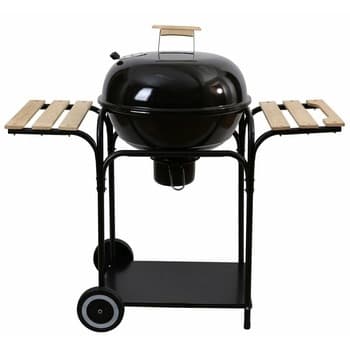 Grill kulisty wózek fi. 46 cm z półką drewnianą