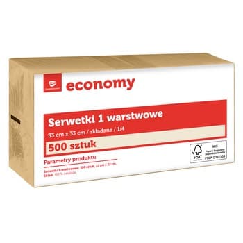 Ścierki TGE 33 x 33 cm 2-warstwowe Eco 250 sztuk
