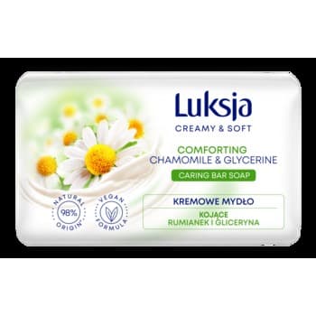 Luksja Creamy & Soft Kremowe mydło w kostce Rumianek i Gliceryna 90 g
