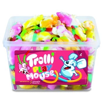 Trolli Playmouse Myszy Żelki o smaku owocowym 75 szt. 1200 g