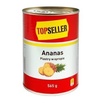 TOPSELLER Ananas plastry w syropie 565g