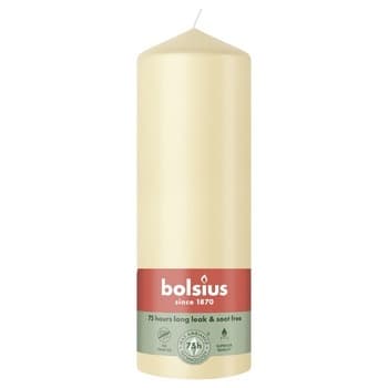 Bolsius Świeca pieńkowa 200/68 Essentials Owsiany beż