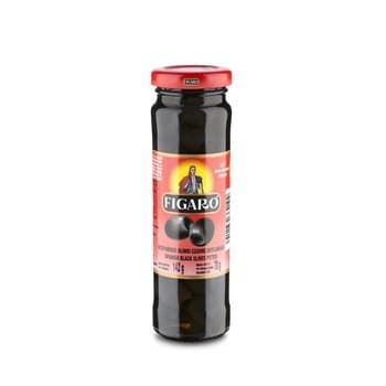 Hiszpańskie oliwki czarne drylowane 142g/70g Figaro