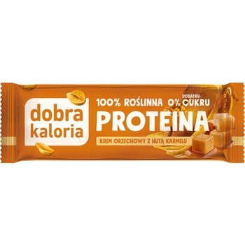 dobra kaloria Baton proteinowy - krem orzechowy z nutą karmelu 42g
