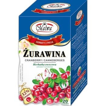 Malwa Herbata owocowa aromatyzowana żurawina 20x2g