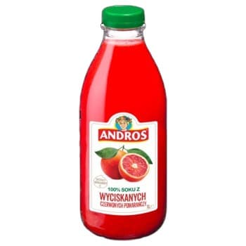 ANDROS Sok z różowych grejpfrutów wyciskanych 1l
