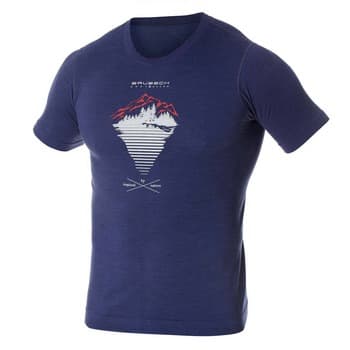Koszulka męska z krótkim rękawem OUTDOOR WOOL PRO ciemnoniebieski M - GÓRA Z LINII 2