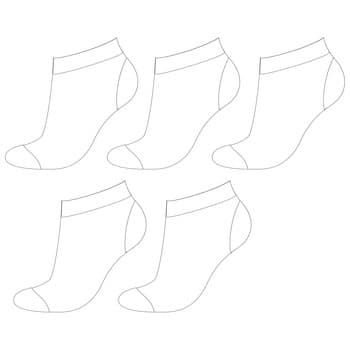 Stopki damskie 5-PACK białe 39/41