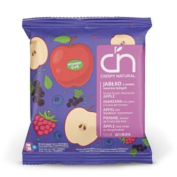 Crispy Natural Suszone jabłka o smaku owoców leśnych z witaminami 18g