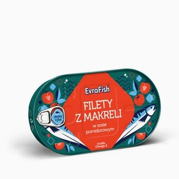 EVRAFISH filety z makreli w sosie pomidorowym 170 g