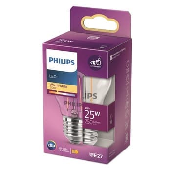 Żarówka LED Philips kulka 2W E27 barwa ciepła filament