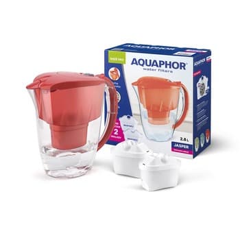 Dzbanek filtrujący Aquaphor Jasper 2,8l + 2 wkłady Maxfor+. Kolor koralowy