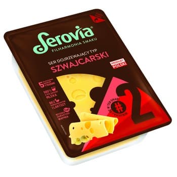 Serovia #2 ser dojrzewający typ szwajcarski tłusty, plastry 450g