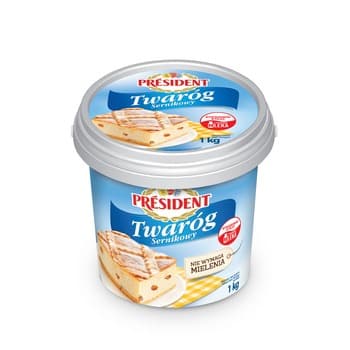 Twaróg Sernikowy President 1kg wiaderko