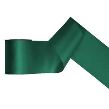 Wstążka satynowa na kokardy zielona 100mm /25m