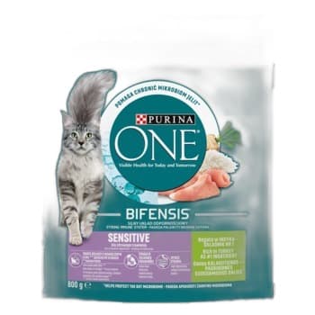 Karma dla kotów Purina ONE SENSITIVE bogata w indyka i ryż 800g