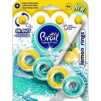 Kostka do wc brait rings lemon 40g