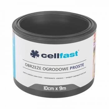 Obrzeże ogrodowe proste 10 cm x 9 m grafitowe