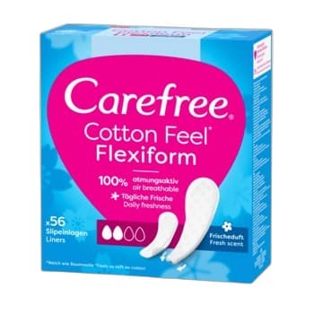 Carefree Cotton Flexiform, wkładki higieniczne 56 szt.