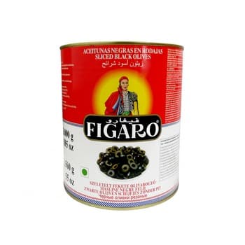 Oliwki czarne krojone 3000g/1560g FIGARO