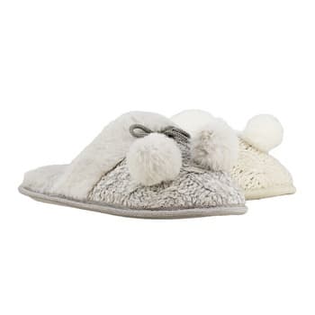 Kapcie damskie kolekcja z pomponami 36/37,38/39 oraz 40/41 mix