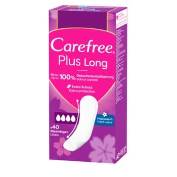 Carefree Plus Long Fresh Scent, wkładki higieniczne 40 szt.