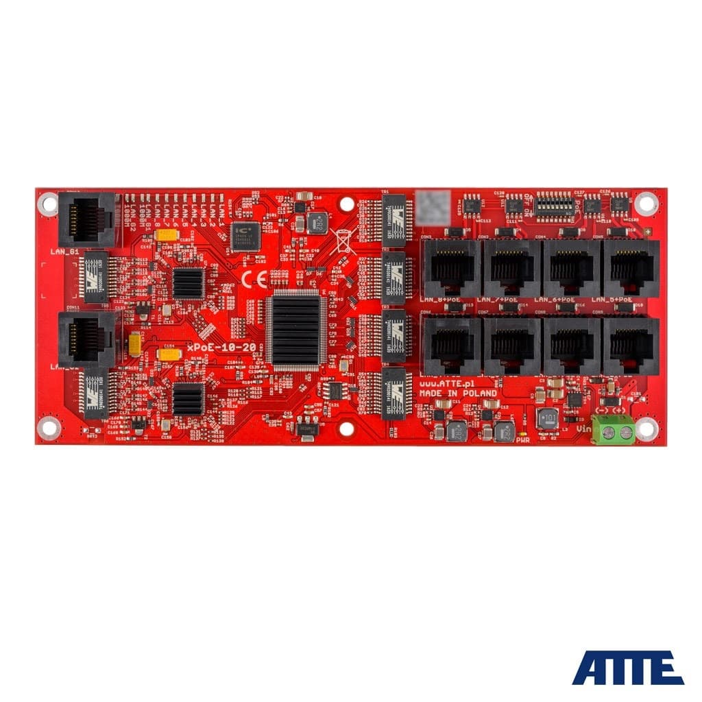 Przełącznik PoE 10-portowy ATTE xPoE-10-20A-OF