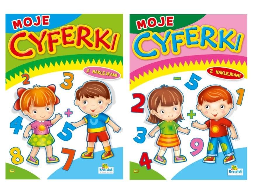 Moje Cyferki MIX - Książeczka do nauki cyfr z naklejkami dla dzieci