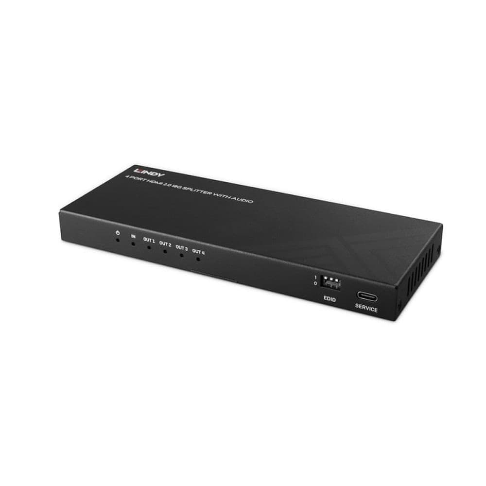 4-portowy rozdzielacz HDMI 8K60 z dźwiękiem Lindy