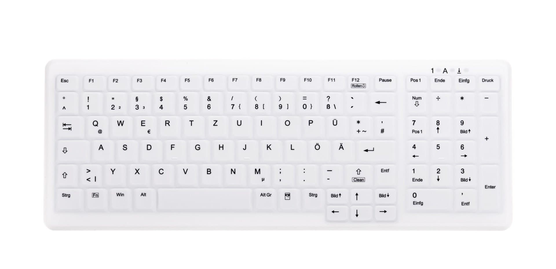 Active Key MedicalKey AK-C7000 biała klawiatura bezprzewodowa 2.4 GHz niemiecki układ