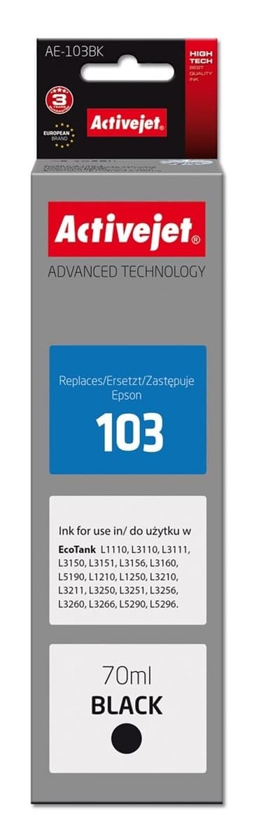 Activejet Tusz Zamiennik Epson czarny 70 ml