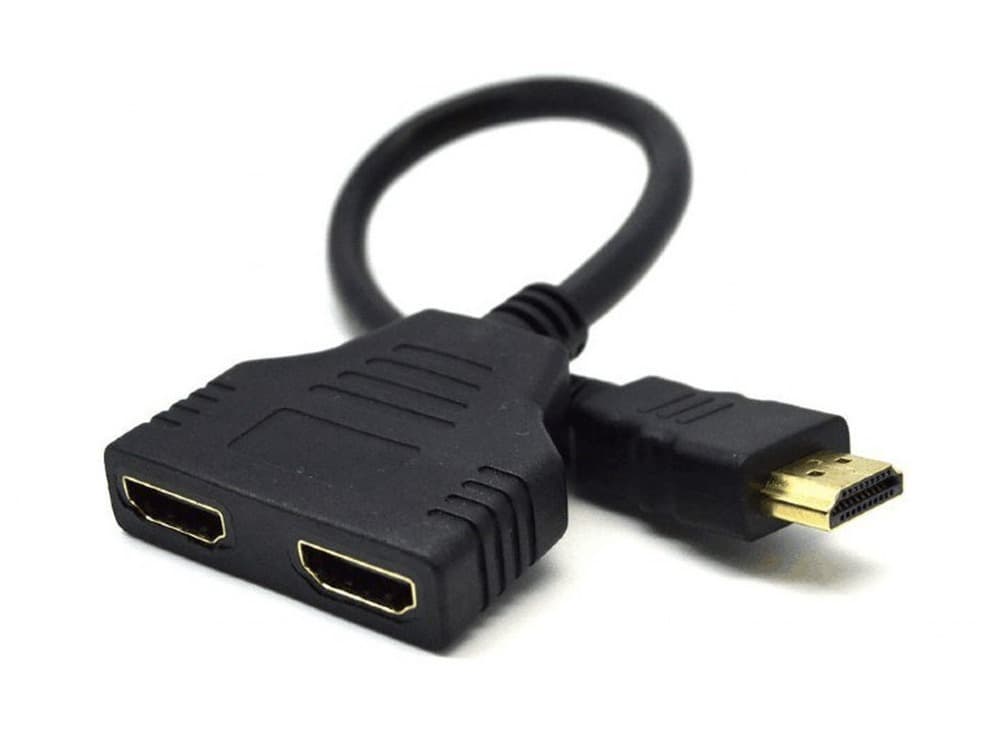 Adapter HDMI męski na 2x HDMI żeński Gembird 0,20 m czarny