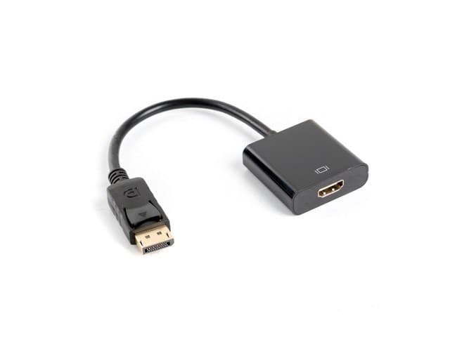 Adapter Lanberg DisplayPort M - HDMI F 0,10m czarny