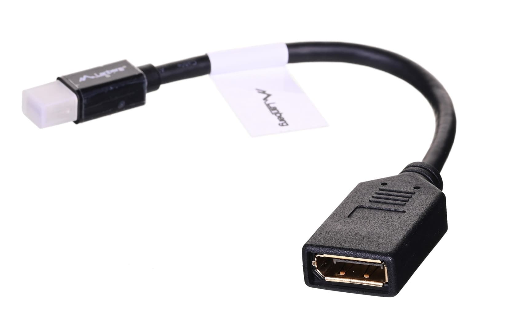 Adapter Lanberg Mini DisplayPort M do DisplayPort F 0,10m czarny